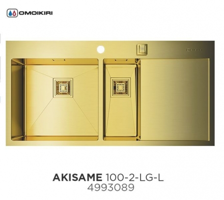 Мойка Omoikiri Akisame 100-2-LG-L