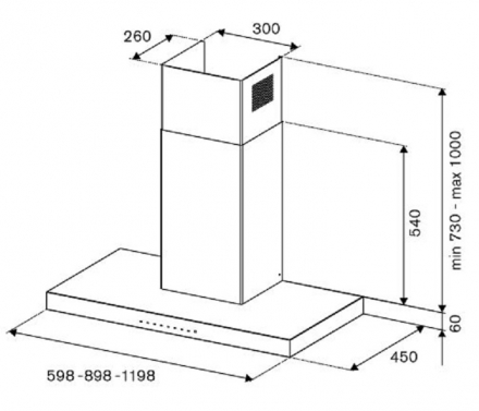 Вытяжка Bertazzoni KT90P1AXT