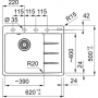 Мойка Franke CNG 611/211-62 TL, оникс, чаша слева
