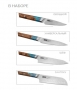 Ножи Mikadzo Набор из 4 ножей и подставки Damascus Kuon SET