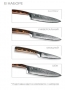 Ножи Mikadzo Набор из 4 ножей и подставки Damascus Suminagashi SET