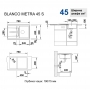 Мойка Blanco METRA 45 S Silgranit антрацит