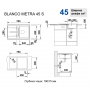 Мойка Blanco METRA 45 S Silgranit антрацит