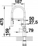Смеситель Blanco CATRIS-S Flexo Dark steel